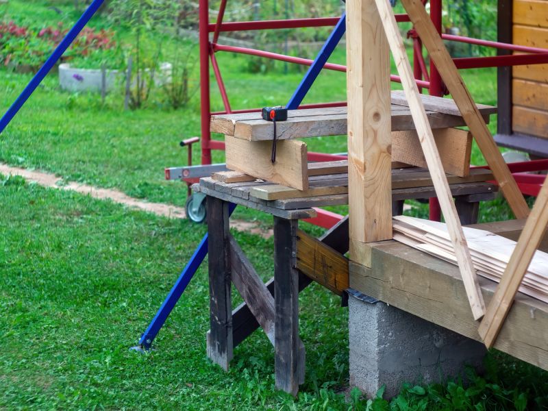 Porch Roof Repair in Progress